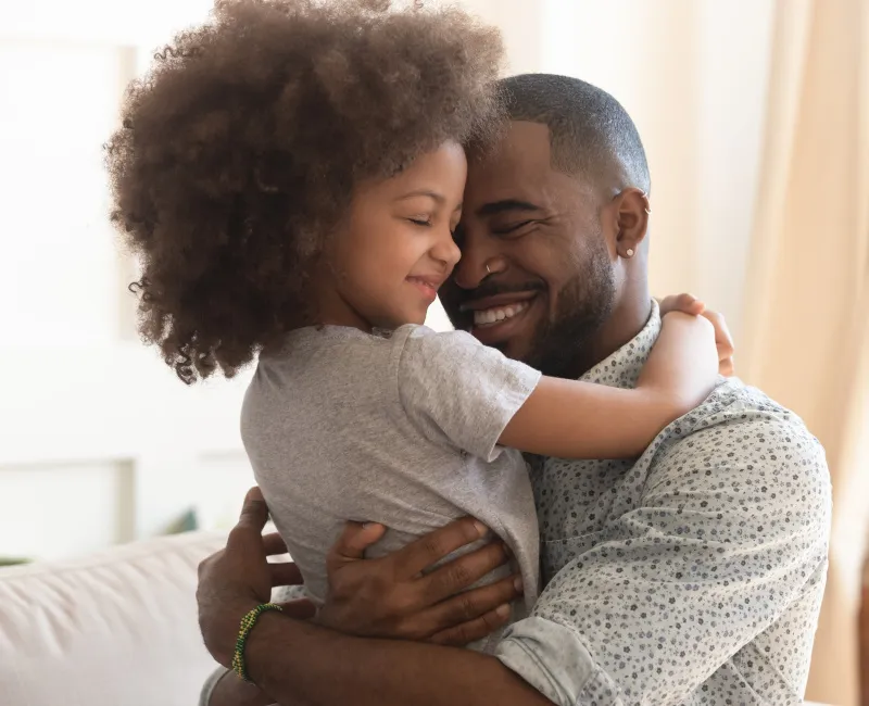 California child visitation attorney meeting with family