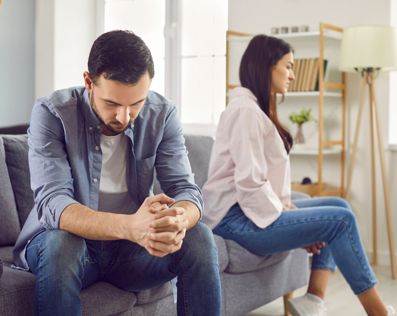 Couple going through conflict